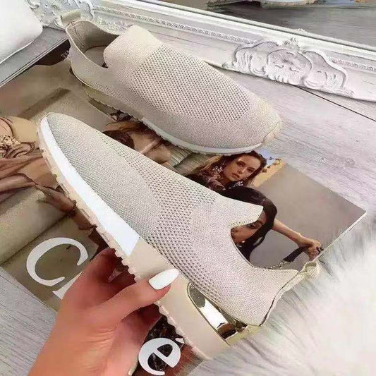 Chic Mesh Slip-On Sneakers by Elizabeth Ainsley