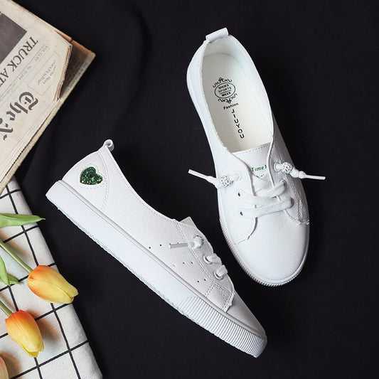 Chic Heart Slip-On Sneakers by Elizabeth Ainsley