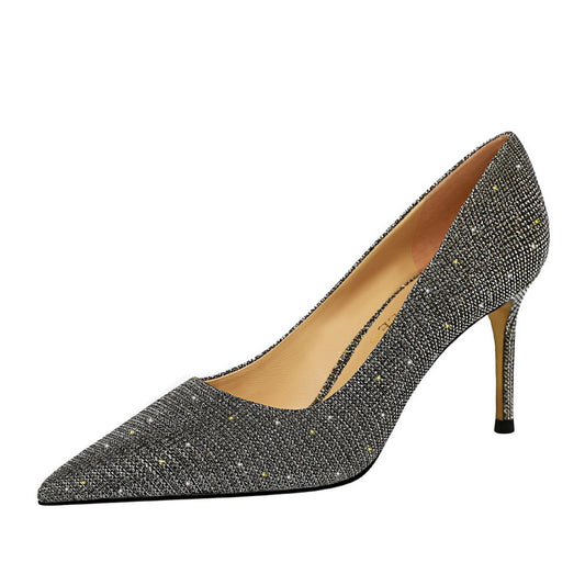 Sequined Pointed Heels by Elizabeth Ainsley