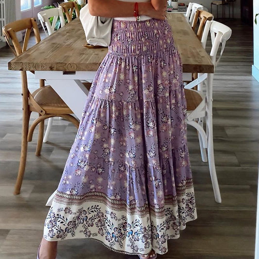 Floral High Waist Maxi Skirt Elizabeth Ainsley