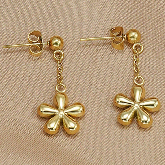 Floral Pendant Necklace & Matching Drop Earrings