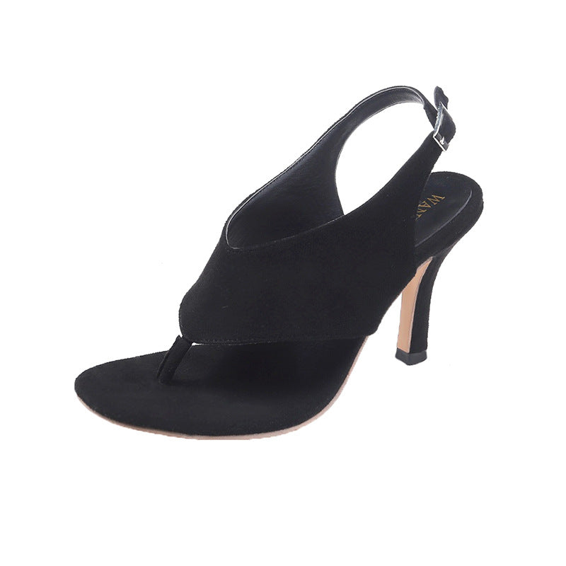 Chic Suede High Heel Sandals by Elizabeth Ainsley