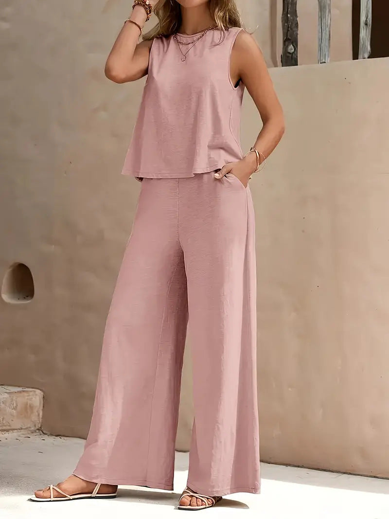 Elegant Loose Cotton Set by Elizabeth Ainsley
