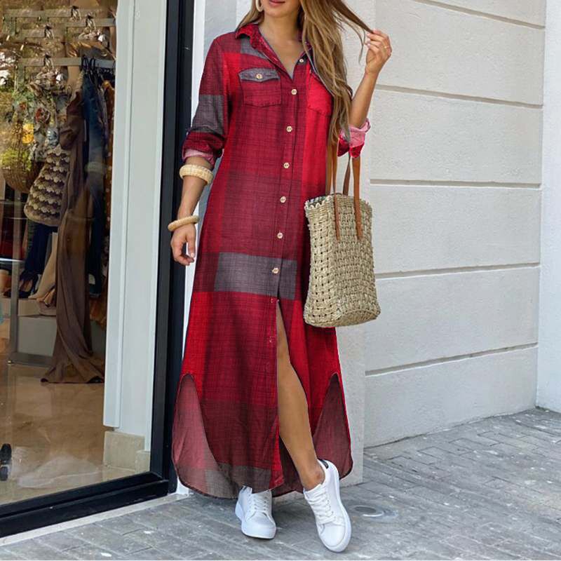 Vibrant Print Elizabeth Ainsley Shirt Dress