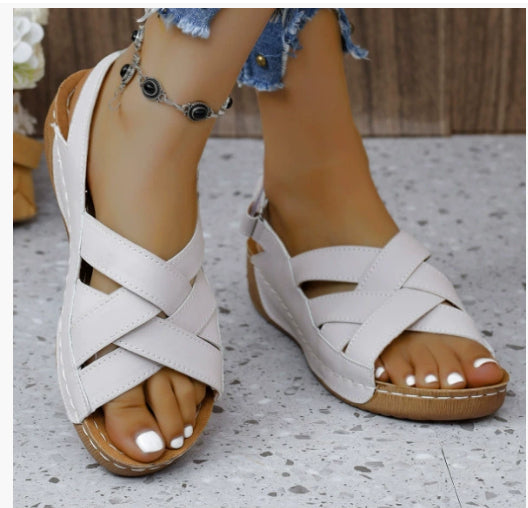 Chic Wedge Platform Sandals by Elizabeth Ainsley