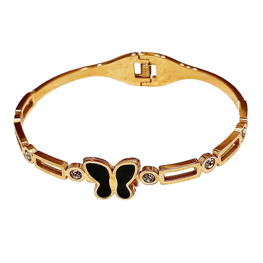 Butterfly Charm Bracelet with Crystal Accents