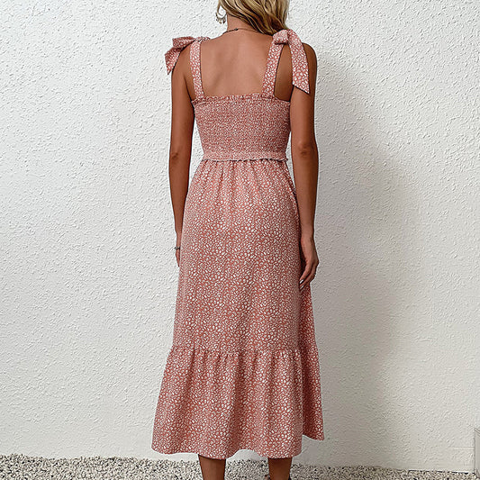 Floral Midi Backless Dress by Elizabeth Ainsley