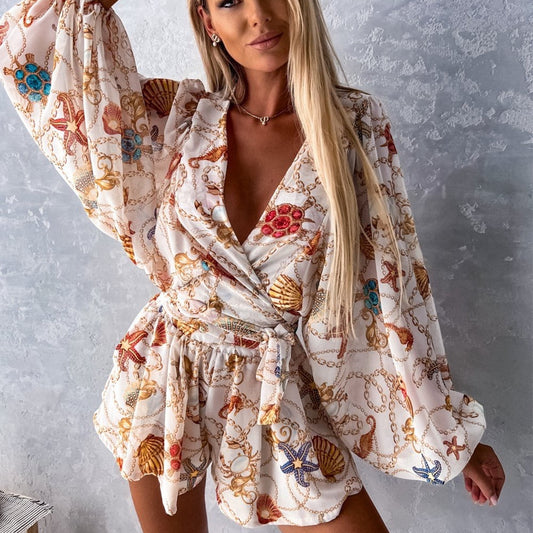 Boho Chic Elizabeth Ainsley Tropical Jumpsuit Set