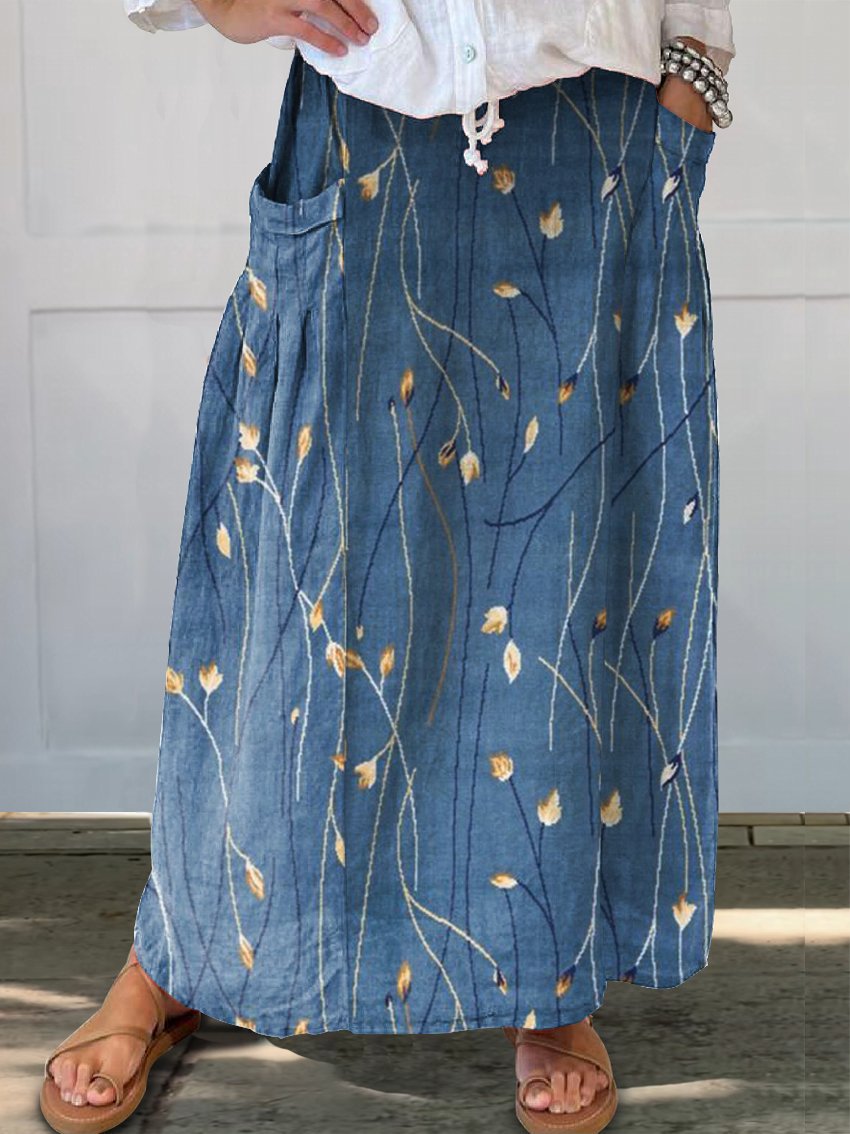 Retro Floral Elizabeth Ainsley Everyday Pocket Skirt