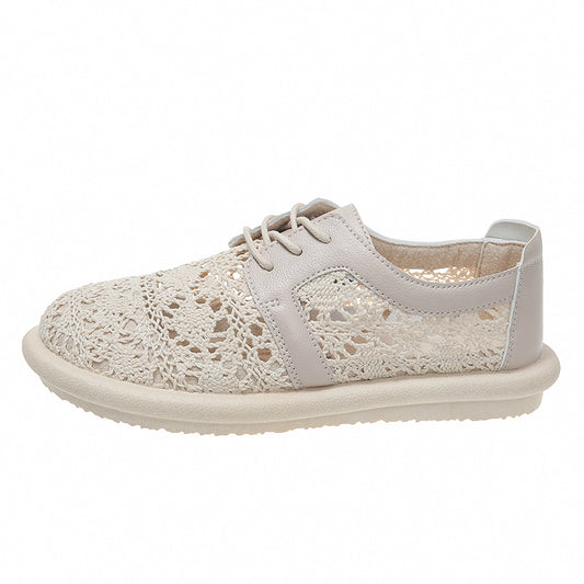 Breathable Crochet Elizabeth Ainsley Casual Flat Shoes