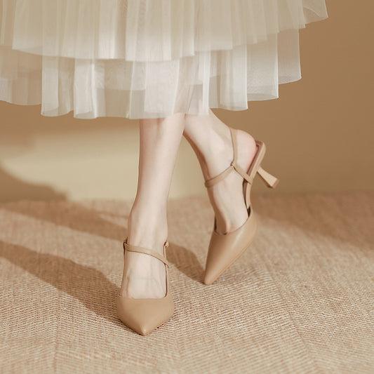 Elegant Elizabeth Ainsley Pointed Toe High Heel Sandals
