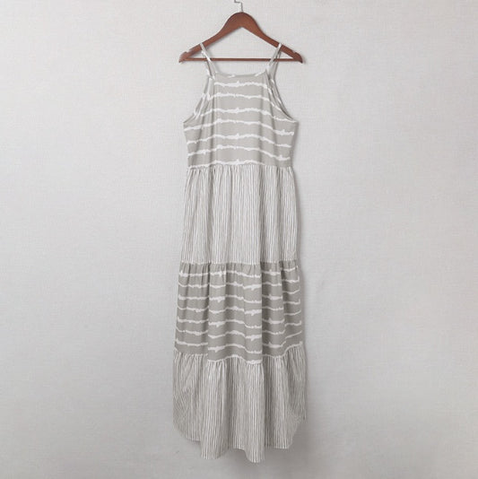 Striped Halter Maxi Dress Elizabeth Ainsley