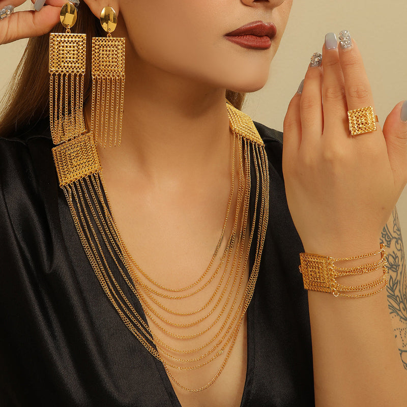 Tassel Multi-layered Jewelry Set