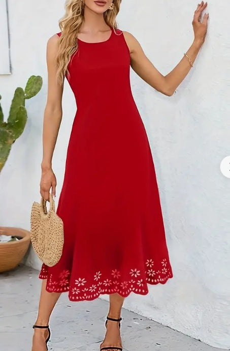 Sleeveless A-Line Midi Dress by Elizabeth Ainsley