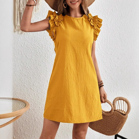 Chic Ruffle Sleeve Elizabeth Ainsley Summer Dress