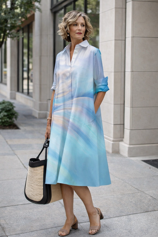 Vibrant Summer Shirt Dress by Elizabeth Ainsley