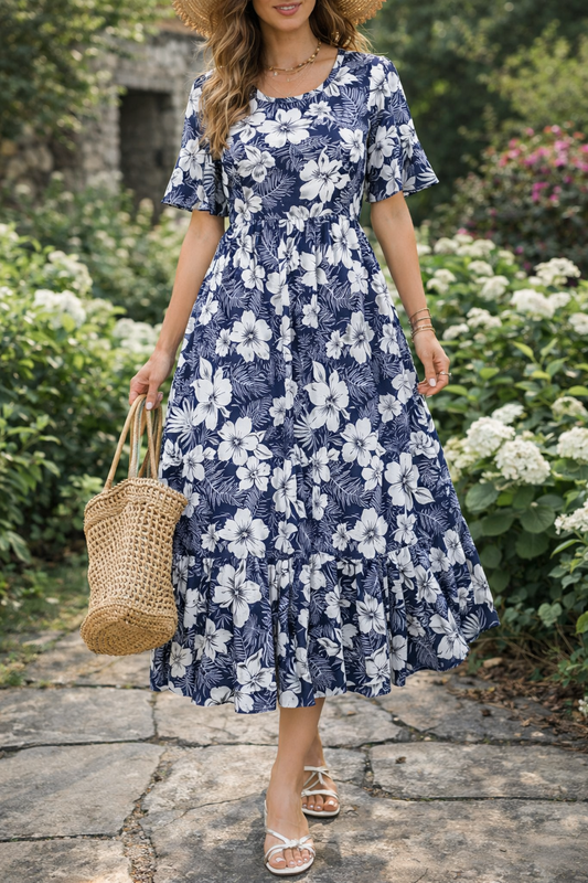 Floral Midi Elizabeth Ainsley Summer Dress