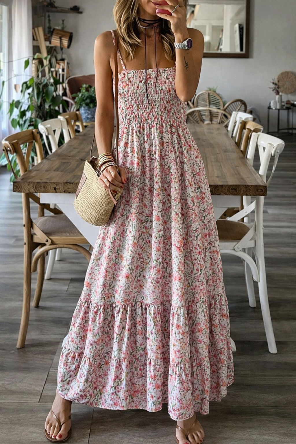 Floral Chiffon Swing Dress Elizabeth Ainsley