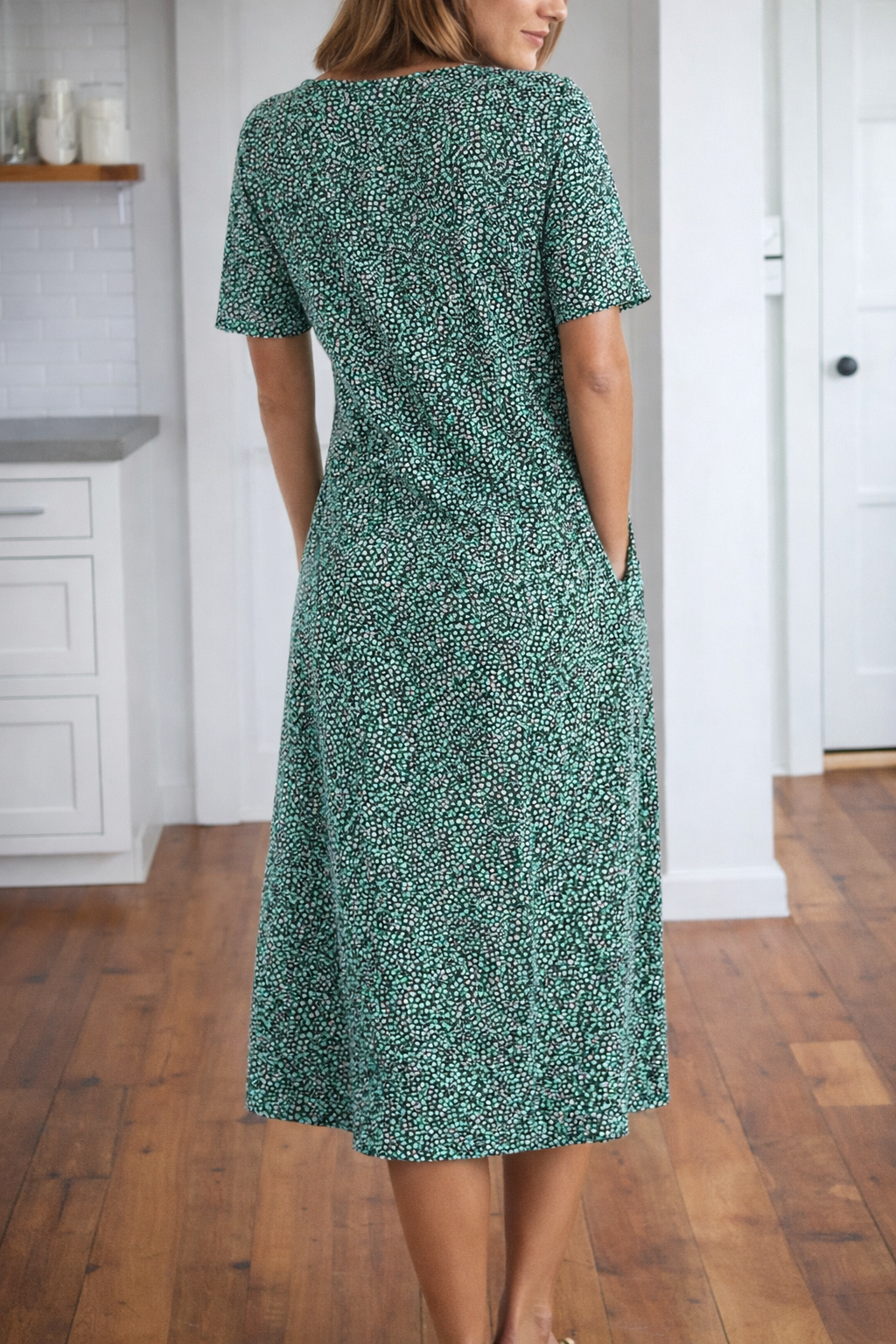 Floral Print Midi Dress by Elizabeth Ainsley
