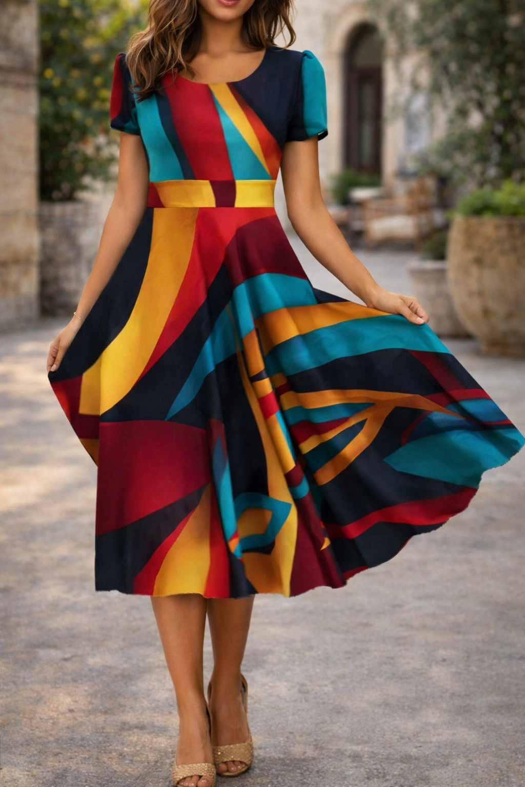 Floral Print Elizabeth Ainsley Summer Everyday Dress