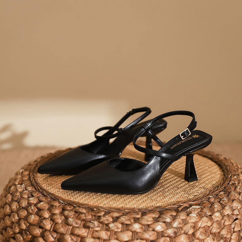 Elegant Elizabeth Ainsley Pointed Toe High Heel Sandals
