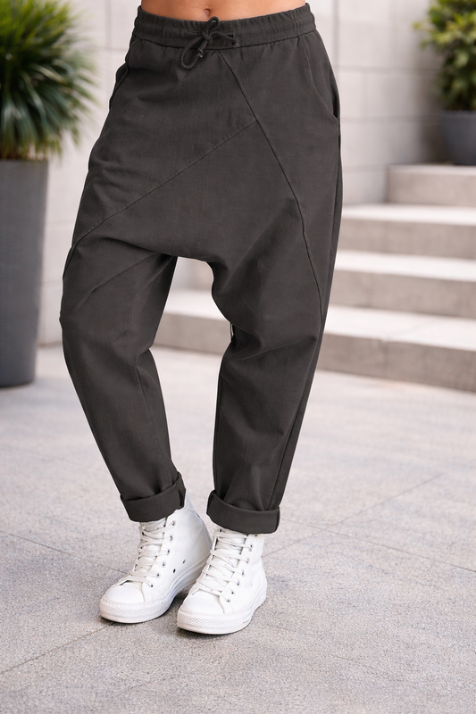 Relaxed Fit Elizabeth Ainsley Cotton Harem Pants