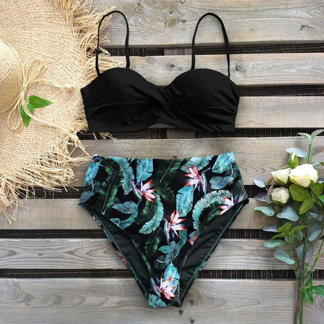 Floral High Waist Bikini by Elizabeth Ainsley