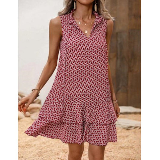 Boho Printed Sleeveless Dress by Elizabeth Ainsley