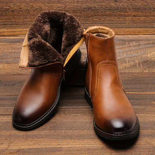 Daphne | Orthopedic Fur-Lined Leather Ankle Winter Boots