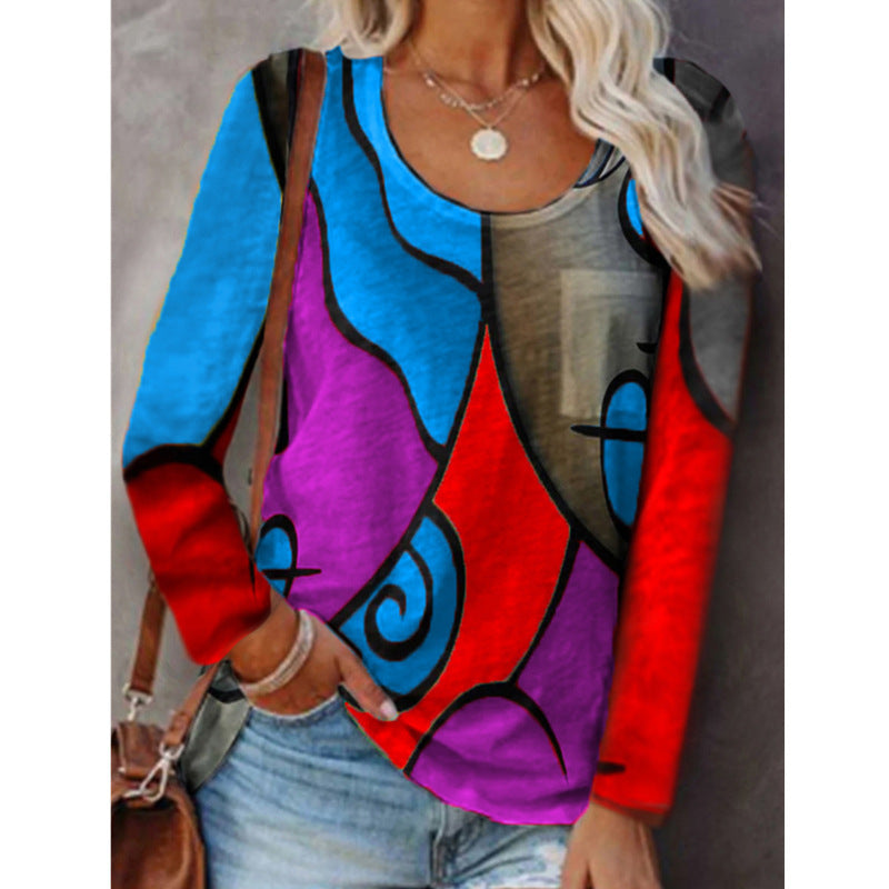 Colorblock Long Sleeve Top by Elizabeth Ainsley