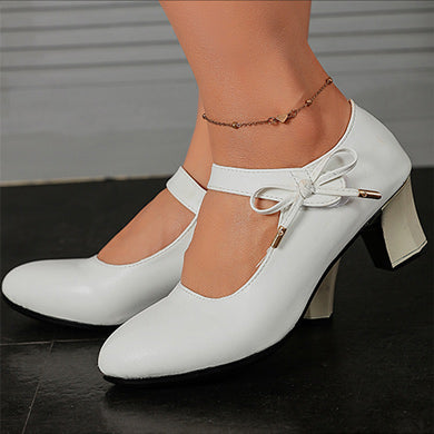 Chic Mid-Heel Buckle Pumps by Elizabeth Ainsley