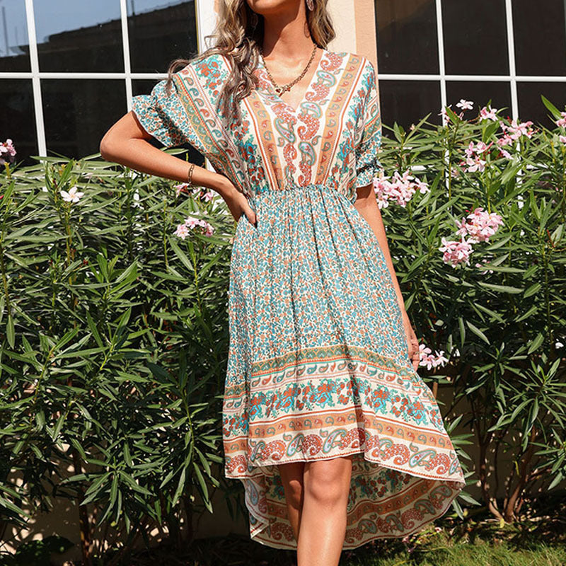 Vintage Floral Print Dress Elizabeth Ainsley Summer