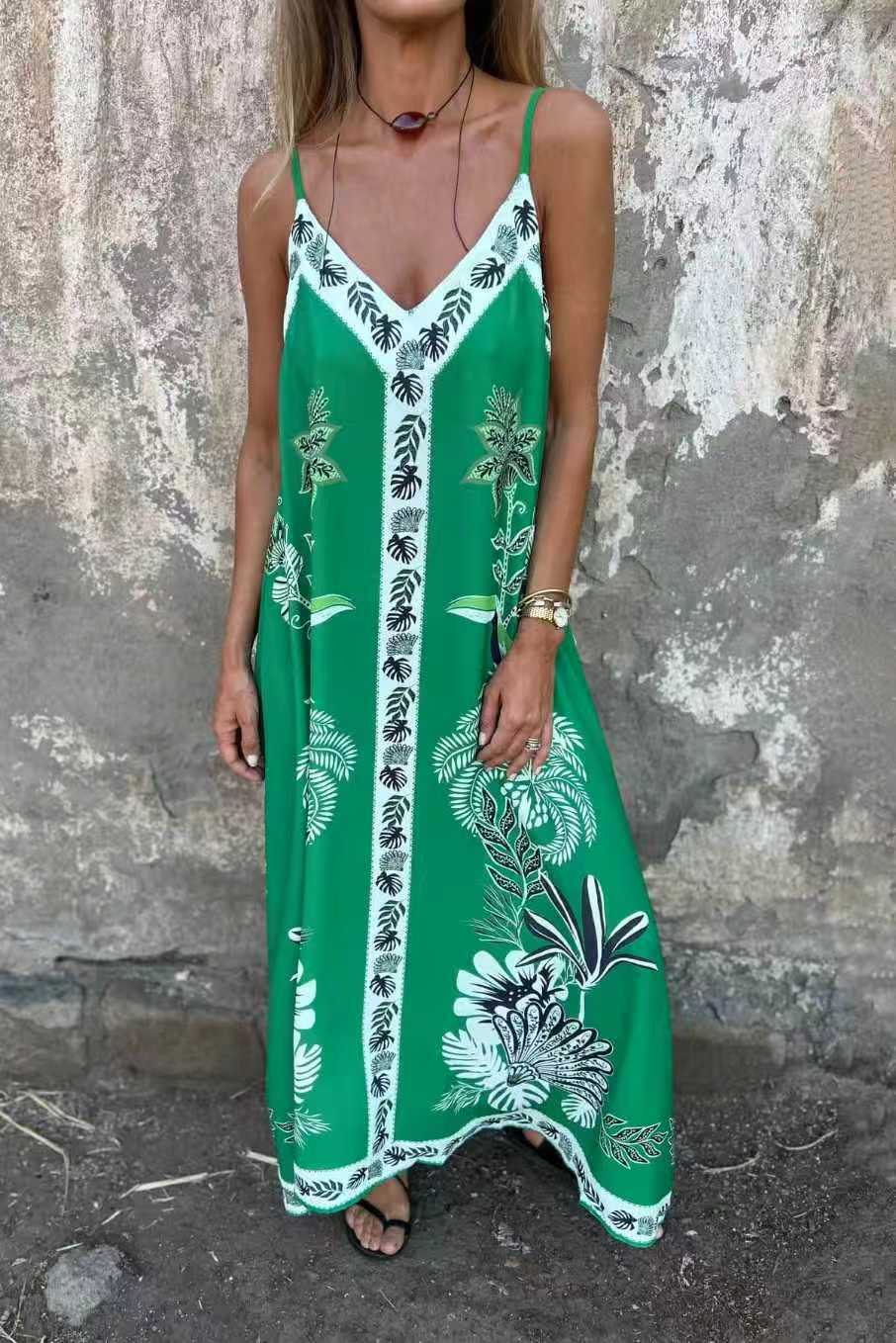 Retro Floral Elizabeth Ainsley Printed Midi Dress