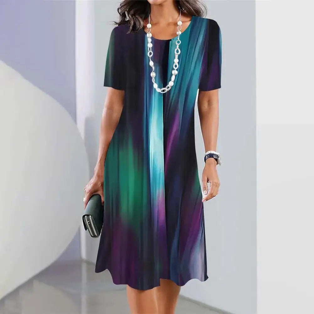 Vibrant Plus Size Dress Elizabeth Ainsley Summer Pullover