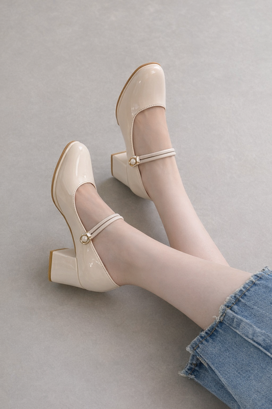 Retro Mary Jane High Heels by Elizabeth Ainsley