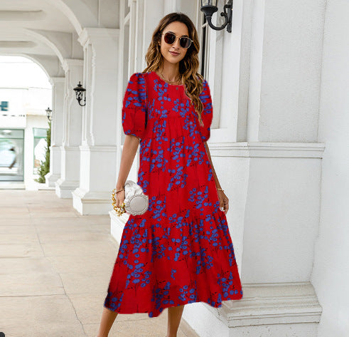 Floral Print Elizabeth Ainsley Summer Midi Dress