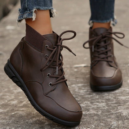 Elizabeth Ainsley Ankle Boots - Non-Slip Flat Comfort