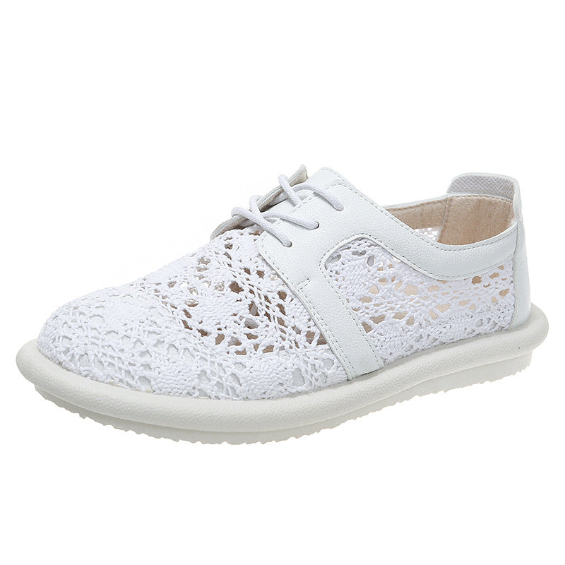 Breathable Crochet Elizabeth Ainsley Casual Flat Shoes