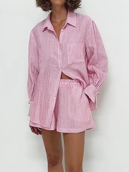 Striped Cotton Set Elizabeth Ainsley Pinterest-Inspired Outfit