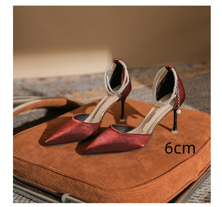 Elegant Elizabeth Ainsley Stiletto Buckle Sandals