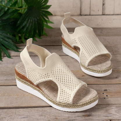 Breathable Wedge Sandals by Elizabeth Ainsley