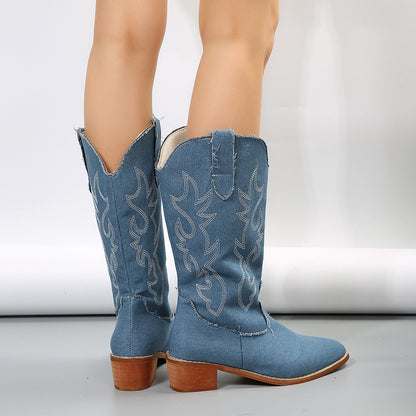 Elizabeth Ainsley Plus-Size Western Boots - Supportive Fit