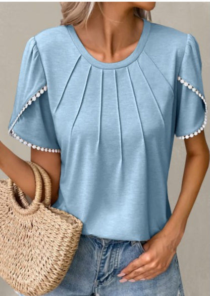 Chic Tulip Sleeve Elizabeth Ainsley Summer T-Shirt