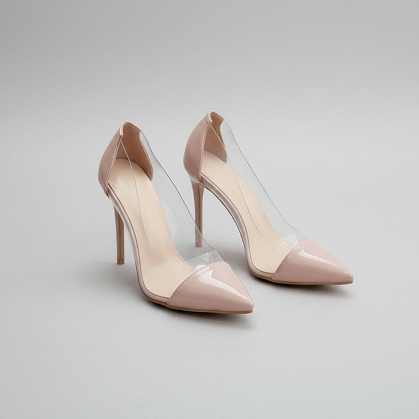 Chic Transparent Stiletto Heels by Elizabeth Ainsley