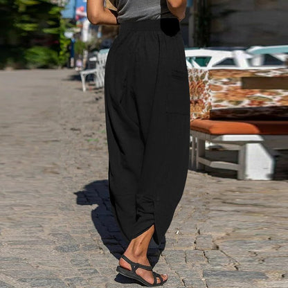 Relaxed Fit Elizabeth Ainsley Cotton Casual Pants