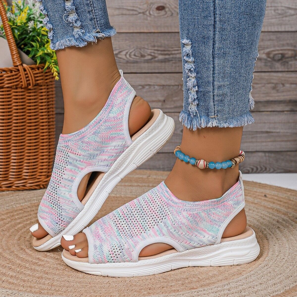 Breathable Flyknit Sandals by Elizabeth Ainsley
