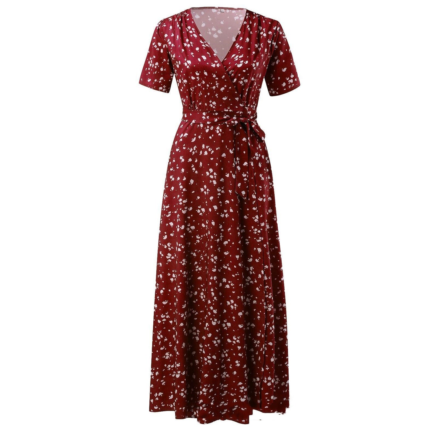 Floral Print Elizabeth Ainsley Short Sleeve Maxi Dress