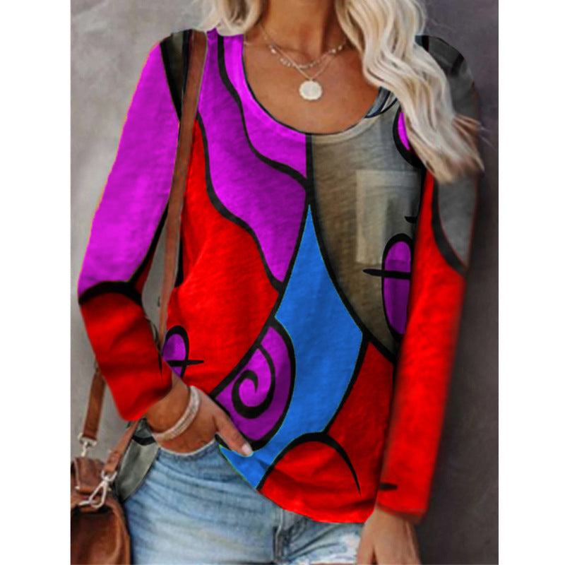 Colorblock Long Sleeve Top by Elizabeth Ainsley