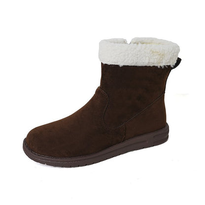 Elizabeth Ainsley Women’s Retro Cotton-Padded Flat Boots