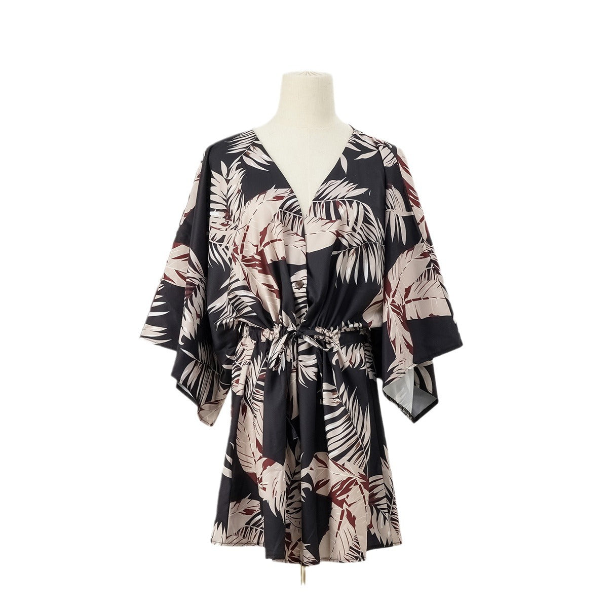 Leaf Print Summer Dress by Elizabeth Ainsley